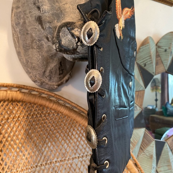 Rare Vintage Addis Genuine Leather Vest - Picture 3 of 4